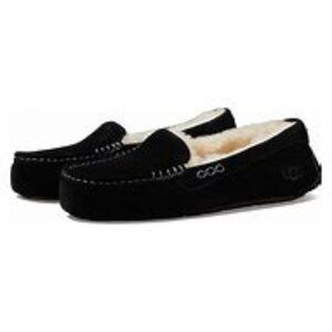 UGG $115 Ansley Black Slipper Moccasin  Sz 5 NIB!